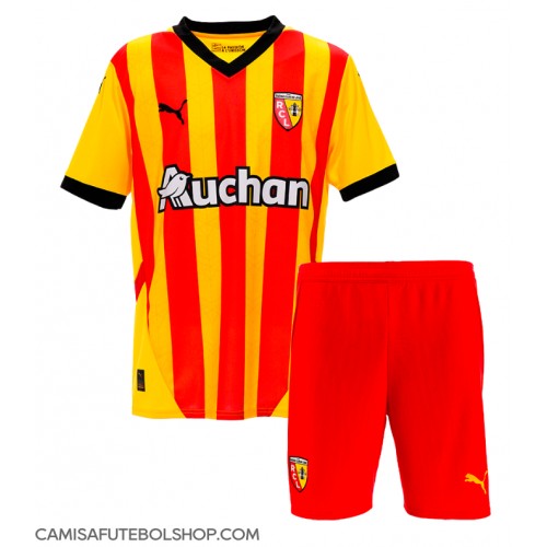 Camisa de time de futebol RC Lens Replicas 1º Equipamento Infantil 2024-25 Manga Curta (+ Calças curtas)